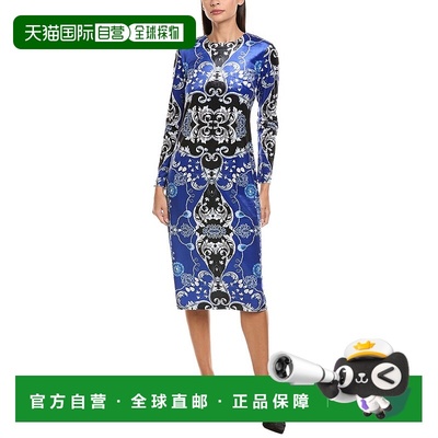 自营tyler boe Dana Velvet Midi Dress - blue 美国奥莱直发