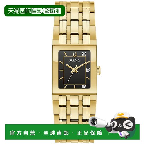自营Bulova Women's Marc Anthony Quadra Black Dial Watch - bl