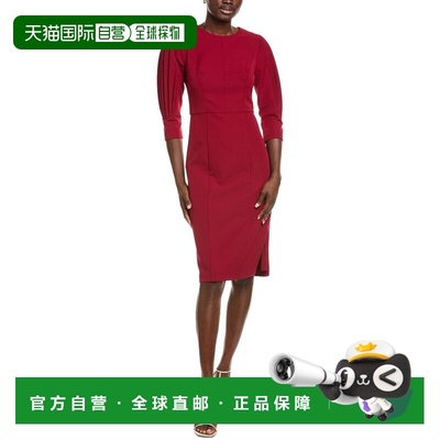 自营Kay Unger Gretchen Midi连衣裙-红色 美国奥莱直发