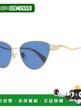 自营 Lanvin 女士 Rateau 猫眼太阳镜 LNV112S 743 金色/牛角 59