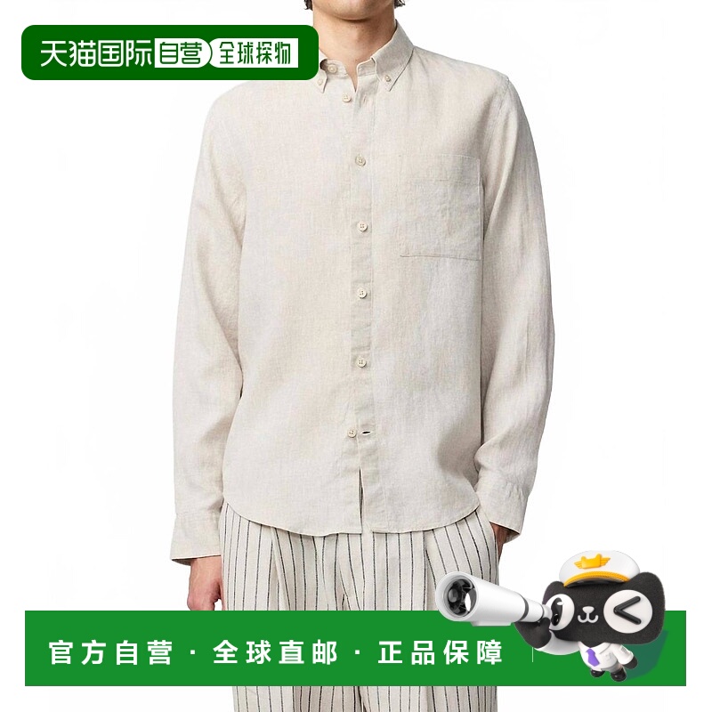 自营nn07Arne亚麻燕麦纽扣衬衫 美国奥莱直发