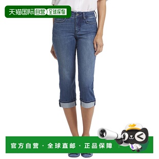 美国直发奥莱七分裤 自营 蓝色直筒裤 牛仔裤 NYDJ玛丽莲蓝岭短款