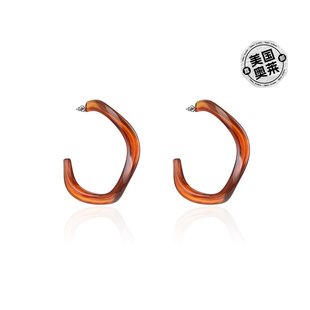 eye candySwerve Earrings - Tortoise - tortoise 【美国奥莱】