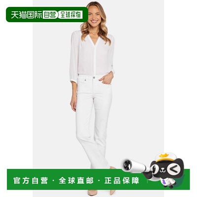 自营Women's NYDJ Marilyn Jeans Optic White Denim Straight Le