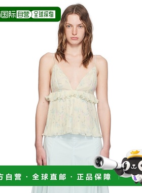 1h可退 香港直邮潮奢 GANNI 甘尼 女士 灰白色 Floral 上装 F9239