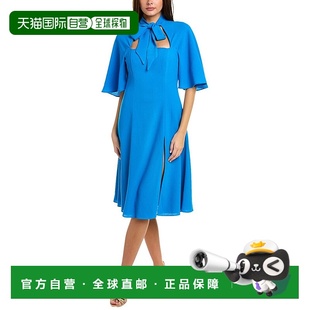 自营 black halo黑色Halo Coralia A字型连衣裙-蓝色 美国奥莱直