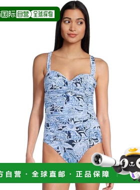 自营Women's Lilly Pulitzer Solaria Swimsuit Blue Tropical Ru