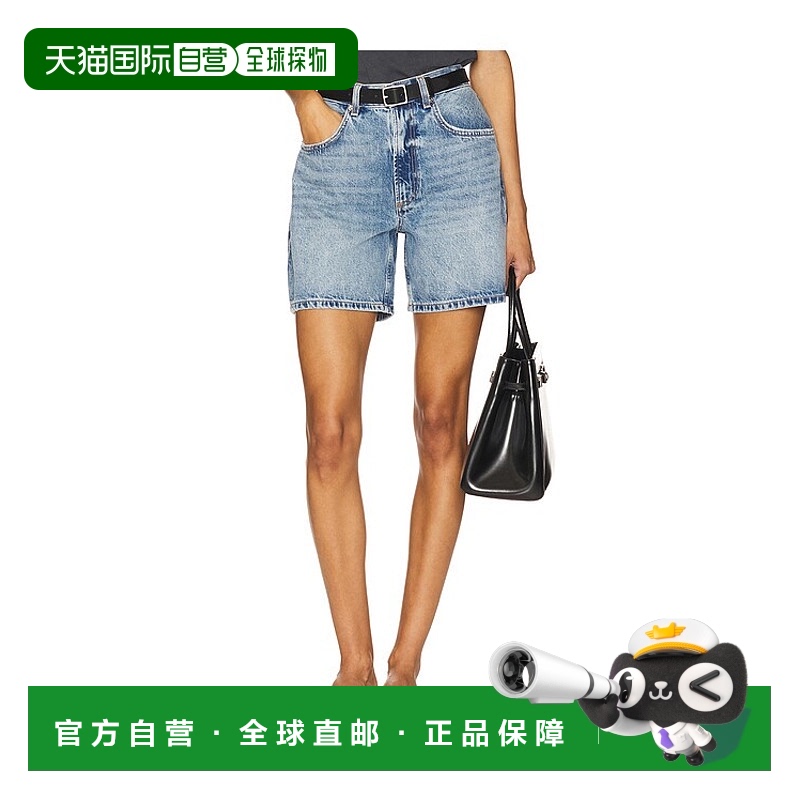 1h可退 香港直邮潮奢 ANINE BING 女士 蓝色 Heath 牛仔短裤 A051
