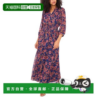 Neck Tie Camuto 美国奥莱直发 Dress blue Maxi 自营Vince