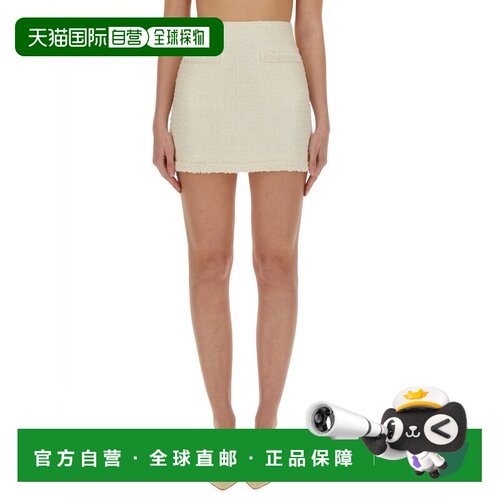 香港直邮Self-Portrait 半身裙短裙 RS25-164SK-C_CREAM包臀裙