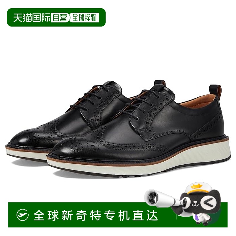 1h可退 香港直邮潮奢 ecco 爱步 男士 ST1 混搭绑带布洛克鞋
