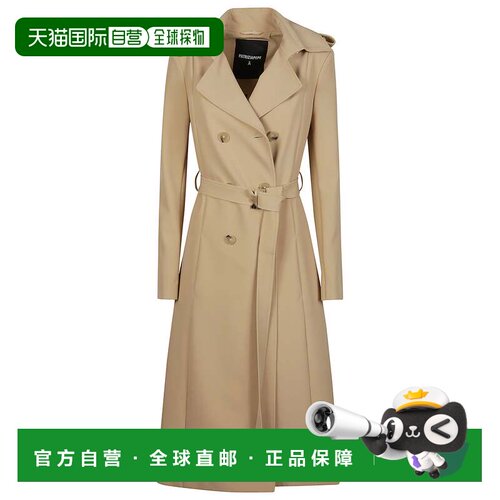 自营patrizia pepe聚酰胺双排扣Trench风衣-中性色 美国奥莱直发