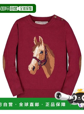 自营 hope & henryHope&Henry Horse Intarsia毛衣-红色 美国奥莱