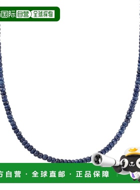 自营 Ross-Simons 蓝宝石珠项链配 14 克拉黄金磁性扣环 18 英寸