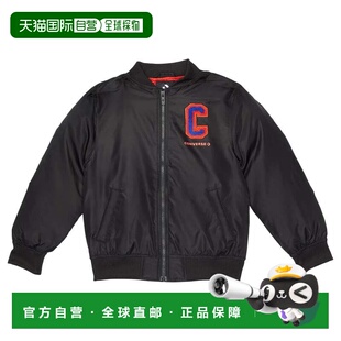 自营Converse Bomber Jacket Boys  Black Chenille Long Sleeve
