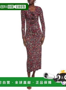 自营FARM Rio Chelsea Garden Purple Flowers Deep Neckline Lon