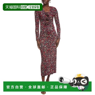 自营FARM Rio Chelsea Garden Purple Flowers Deep Neckline Lon