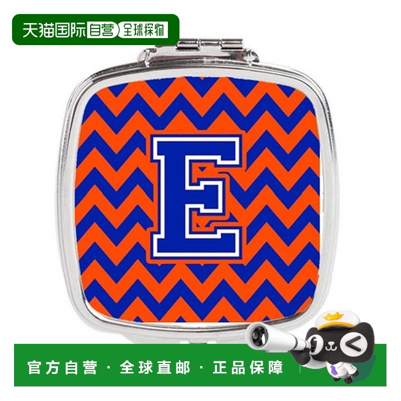 自营 Carolines Treasures CJ1044-ESCM 字母 E 雪佛龙橙色正品