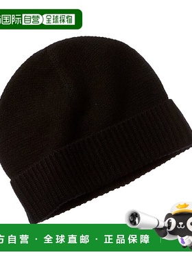 自营sofiacashmere 8层针织羊绒帽-黑色 美国奥莱直发帽子