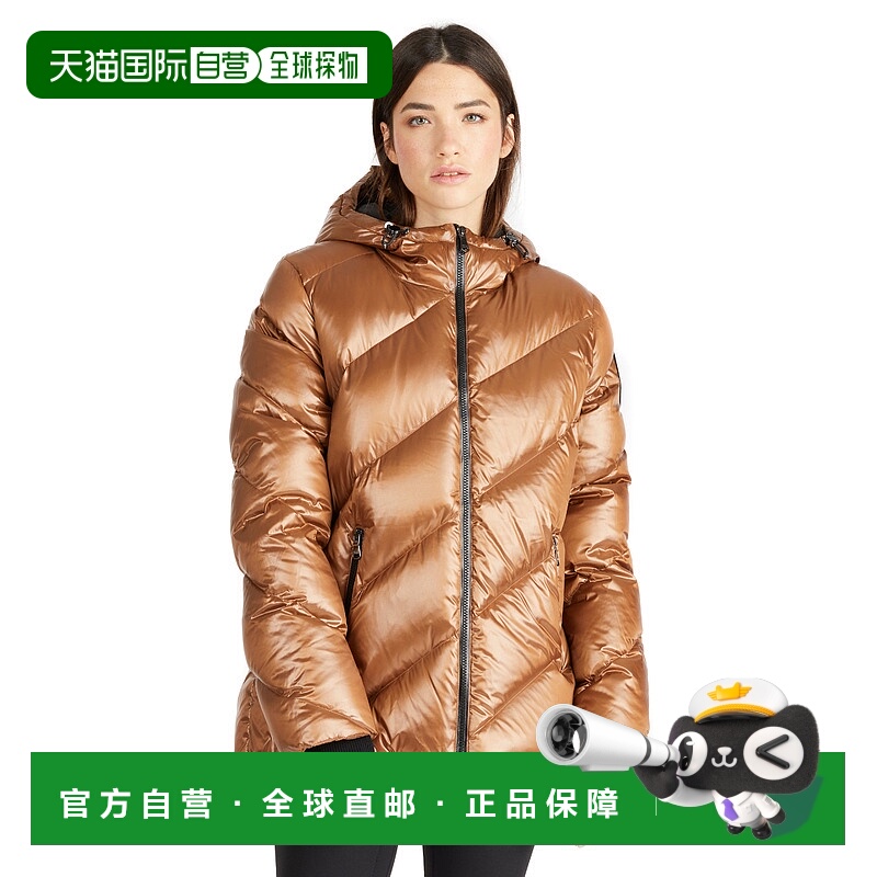 自营 Pajar 女士 Nelli 短款羽绒服，带固定兜帽 - 铜色 美国奥莱