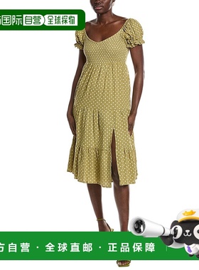 自营 opto.p.t兰娜迷笛连衣裙-绿色 美国奥莱直发新款