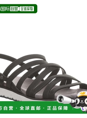 自营Bearpaw Crete Sandals Women's Black Faux Leather Round T