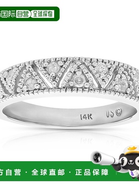 自营 vir jewels0.18 克拉钻石婚戒 14K 白金 - 白色 美国奥莱直