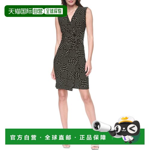 自营DKNY紧身连衣裙-黑色 美国奥莱直发
