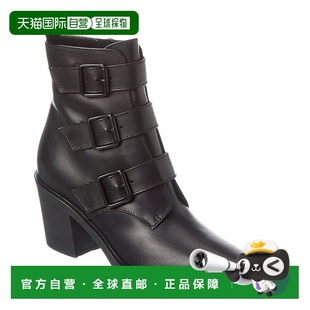 自营 Gianvito Rossi Reem 60 皮革短靴 - 黑色 美国奥莱直发