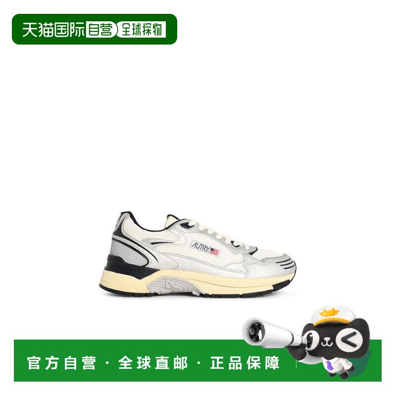 自营autry'Hyperway Low' 银色和黑色网眼运动鞋-白色 美国奥莱直