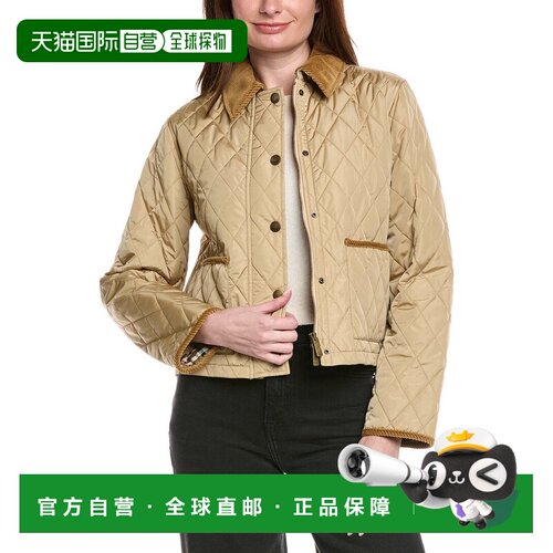 自营Burberry Cropped Jacket - tan 美国奥莱直发夹克