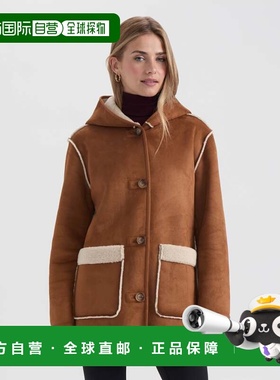 自营Ellen Tracy女式连帽羊毛大衣-行李箱 美国奥莱直发