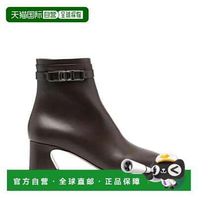 自营salvatore ferragamo菲拉格慕Rego 55标志格子踝靴-棕色 美国