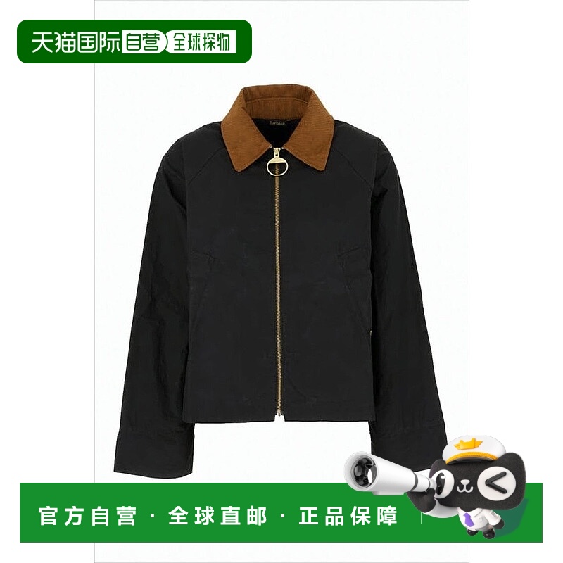 自营Cropped Boxy Barbour Jacket - black 美国奥莱直发