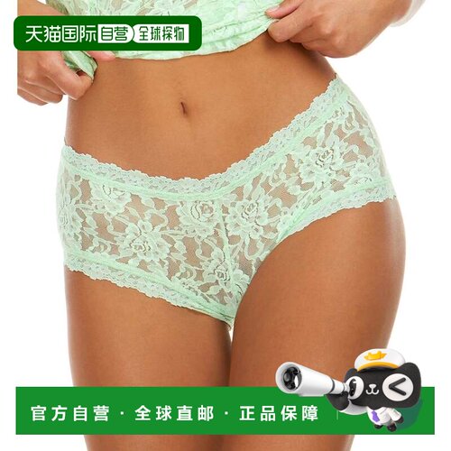 自营Hanky Panky Signature蕾丝内衣女Starfruit绿色Boyshort FRO