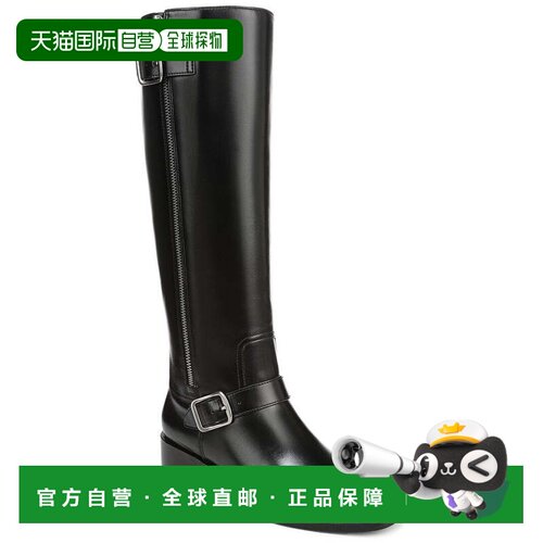 自营Vince Leighton Leather Boot - Black 长筒靴美国奥莱直发