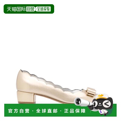 自营salvatore ferragamo菲拉格慕Vara Bow Pumps-金色 美国奥莱