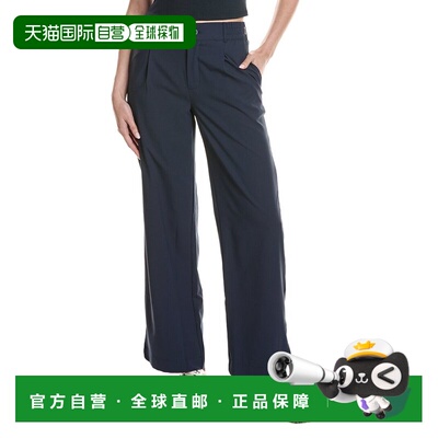 自营Beyond Yoga Status Pleated 31in Wide Leg Trouser - blue