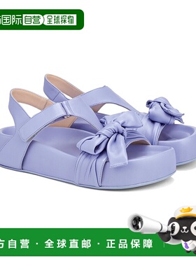 自营 AGL Jane缎带皮革凉鞋-紫色 美国奥莱直发