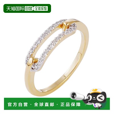 自营adornia14k Gold Plated CZ Link Ring - gold 美国奥莱直发