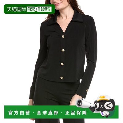 自营Joseph Ribkoff Woven Top - black 美国奥莱直发