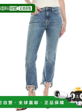 自营 7 for all mankind7全人类高腰Elora修身踢腿牛仔裤-蓝色 美