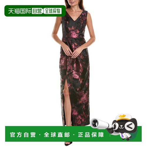 自营 Kay Unger Liana 柱状礼服 - 紫色 美国奥莱直发连衣裙