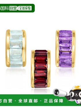 自营Ross-Simons Baguette Birthstone Rolling Charm in 18kt Go