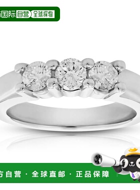 自营vir jewels1 克拉钻石 3 石戒指 14K 白金 - 白色 美国奥莱直