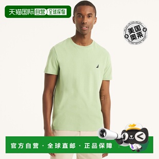 Nautica 男式纯色圆领 T 恤 - 浅绿色 【美国奥莱】直发