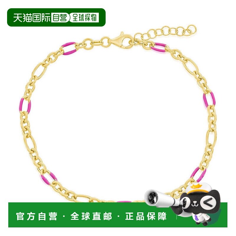 自营 simona纯银玫瑰紫珐琅脚链 - 镀金 - 粉色 美国奥莱直发
