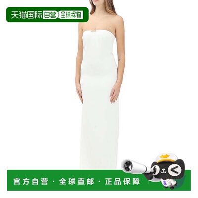 自营elisabetta franchiWhite Polyester Elastane Long Dress -