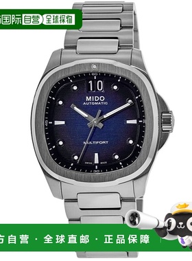 自营Mido多功能电视大日期蓝色表盘钢制男式手表M049.526.11.041.