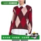 Argyle Sweater Twofer 自营CeCe Wool Blend red 美国奥莱直发
